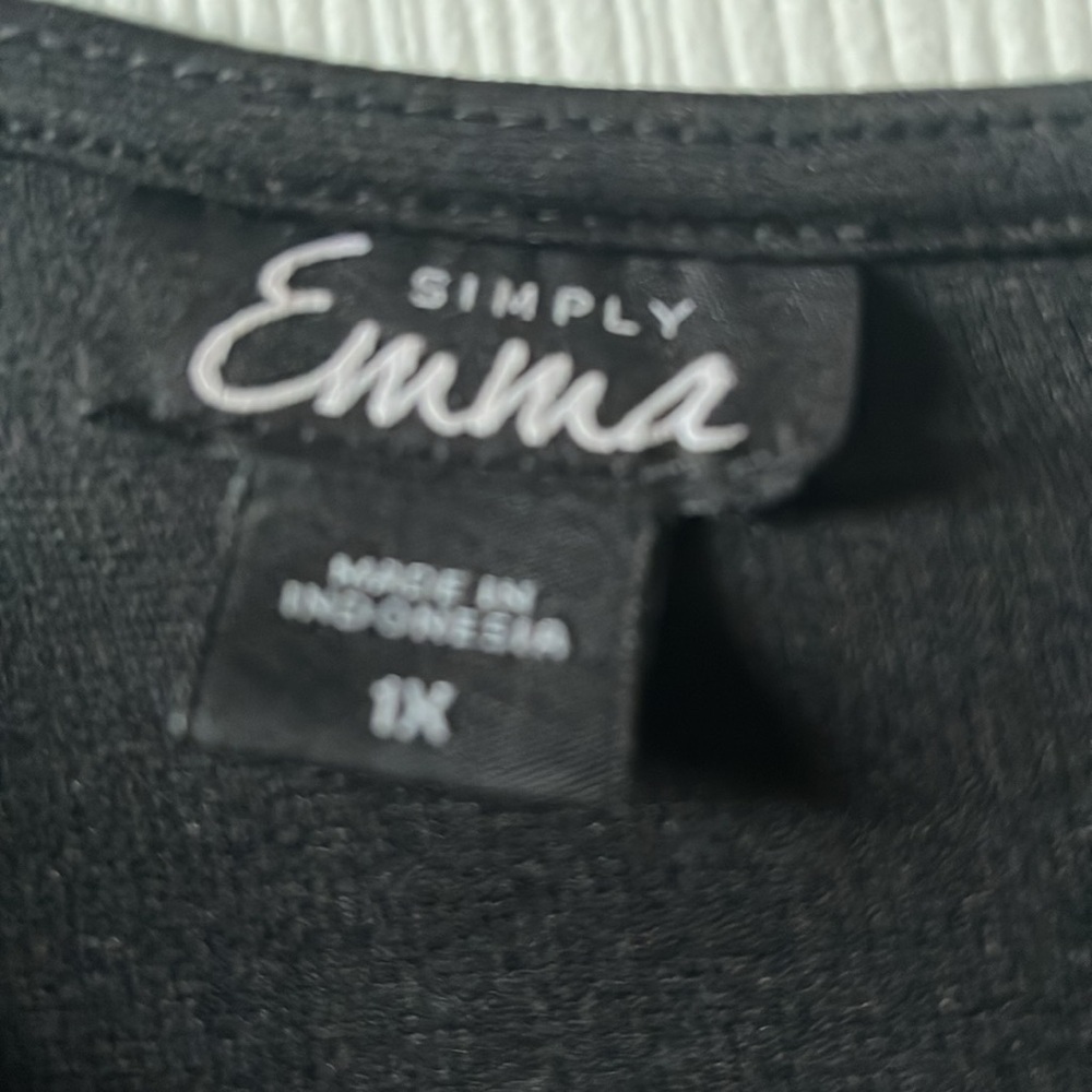 NWT Simply Emma Black Tie Front Dress - Picture 4 of 5